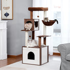 Multi-Level Cat Tree with Scratching Post and Hammock